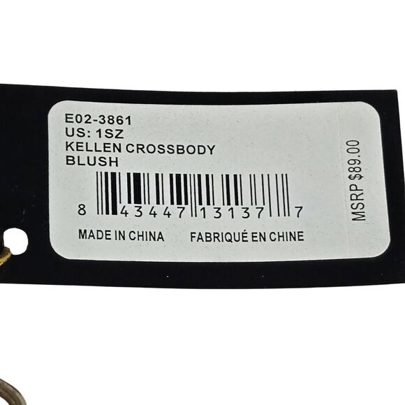 Bebe Kellen Crossbody in Blush NWT Lock Gold Hardware Lamby Vegan Leather - Picture 4 of 4